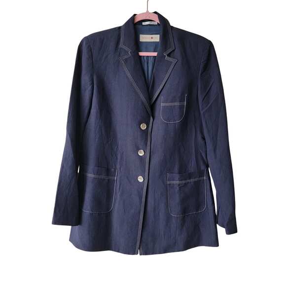 Bernard Zins Jackets & Blazers - VTG French Silk Linen Jacket